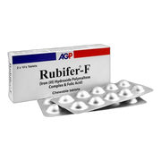AGP Pharma Rubifer-F Chewable Tablets, 20-Pack