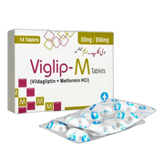 ATCO Laboratories Viglip-M Tablet, 50mg/850mg, 14-Pack