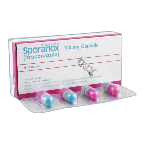 Aspin Pharma Sporanox Capsule, 100mg, 4-Pack