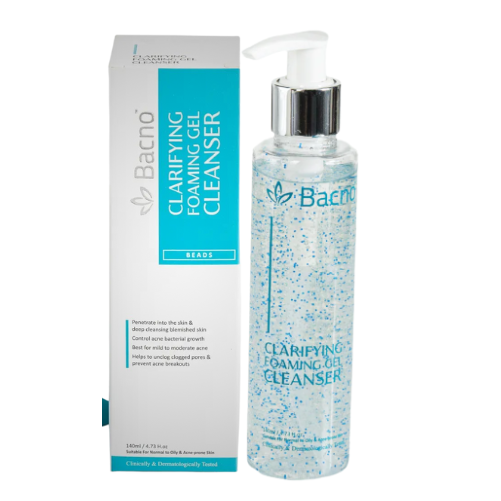 Bacno Clarifying Foaming Gel Cleanser – Acne & Oil Control Face Wash (LHA/AHA/BHA) 140ml | Price in Pakistan
