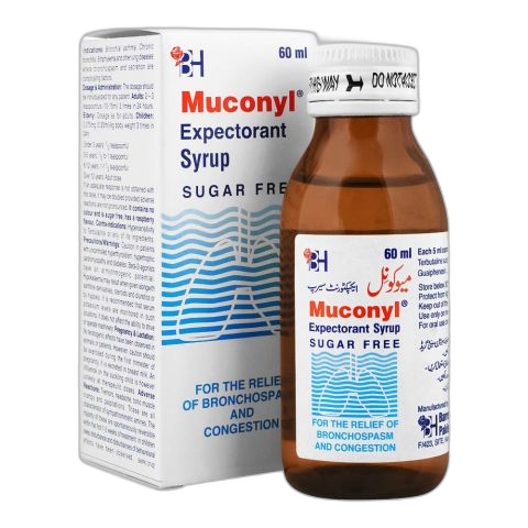 Barrett Hodgson Muconyl Expectorant Syrup, Sugar-Free, 60ml