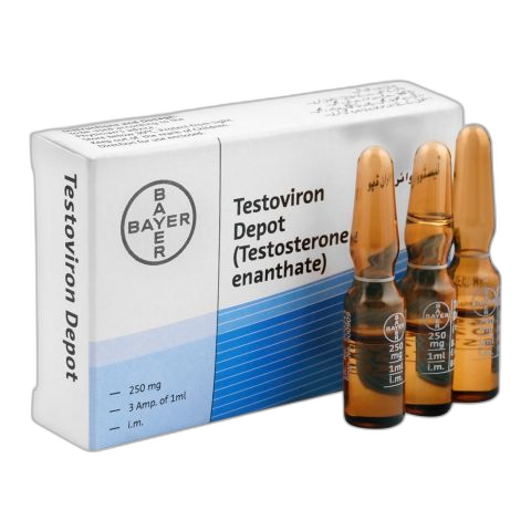 Bayer Pharmaceuticals Testoviron Injection, 250mg, 3-Pack
