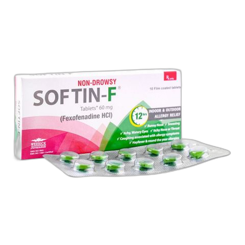 Werrick Pharmaceuticals Softin-F Tablet, 60mg, 10-Pack