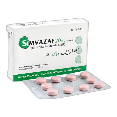 Zafa Pharmaceuticals Simvazaf Tablet, 20mg, 10-Pack