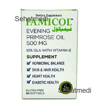 Famicol Evening Primrose Oil 500mg Soft gels