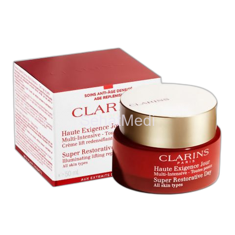 Clarins Paris Super Restorative Replenishing Day Cream, All Skin Types, 50ml