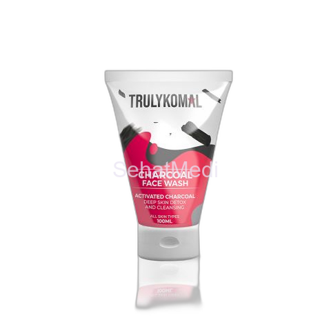 Truly Komal Charcoal Face Wash, All Skin Types, 100ml