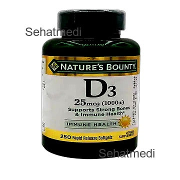 Natures Bounty D3 25Mcg Softgels 1000Iu (1 Bottle = 250 Softgels)