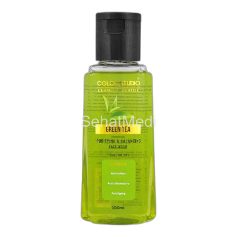 Color Studio Green Tea Face Wash, Anti-Aging, For All Skin Types, 100ml