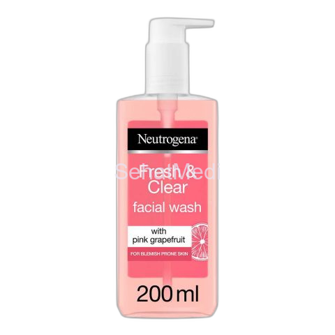 Neutrogena Fresh & Clear Pink Grapefruit Facial Wash, For Blemish Prone Skin, 200ml