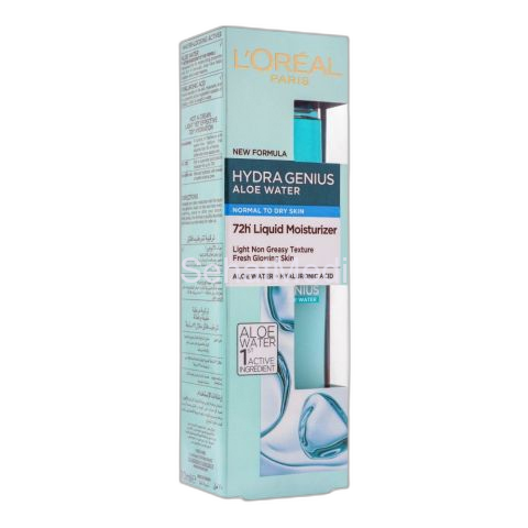 L'Oreal Paris Hydra Genius Aloe Water, Normal To Dry Skin, 70ml