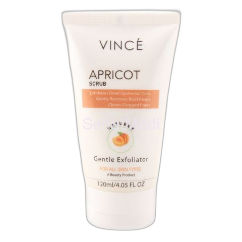 Vince Gentle Exfoliator Naturex Apricot Scrub, All Skin Types, Paraben Free, 120ml