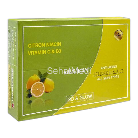 Muicin Citron Niacin Vitamin C & B3 Anti-Aging Skin Care Facial Kit, For All Skin Types