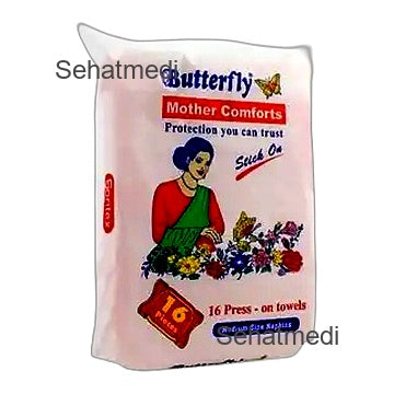 Butterfly Mother Comforts Ultra Medium Sanitary Pads 16Pcs