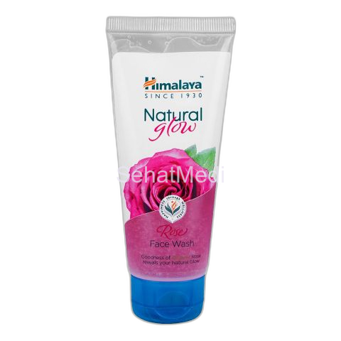 Himalaya Natural Glow Rose Face Wash, For All Skin Types, Removes Impurities and Dullness, 50ml