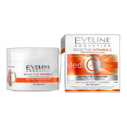 Eveline Bio Active Vitamin C Actively Rejuvenating Illuminating Day & Night Cream, For Fatigued & Dull Skin, 50ml