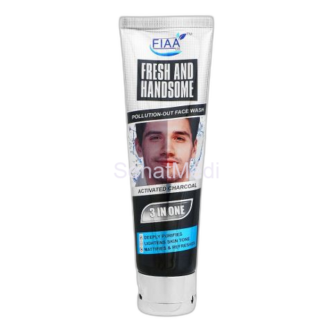 FIAA Fresh & Handsome 3-In-One Activated Charcoal Pollution Out Face Wash, 100ml