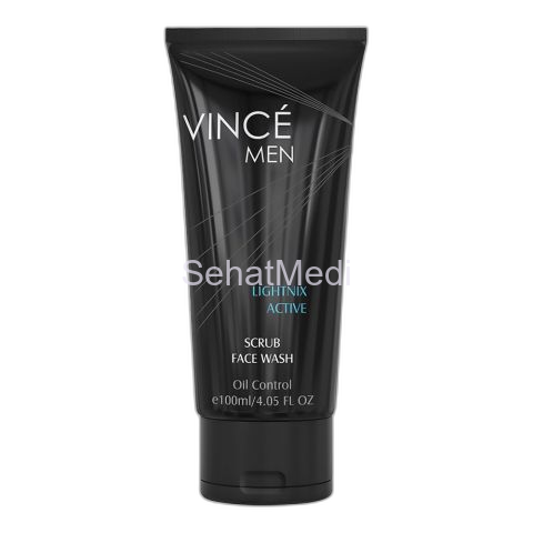 Vince Men Lightnix Active Scrub Face Wash, Oil Control, 100ml