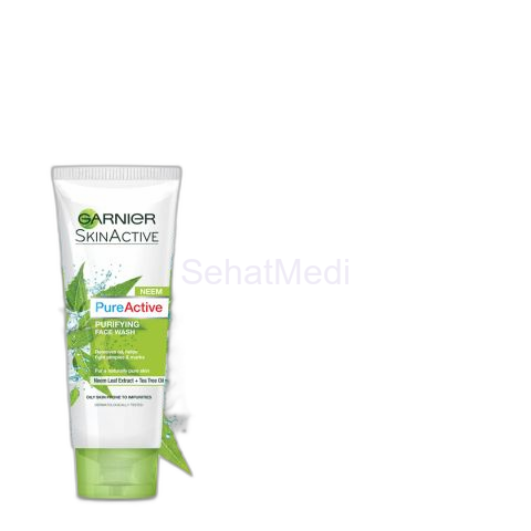 Garnier Skin Active Pure Active Neem Purifying Face Wash, For Normal to Oily Skin 50ml - Dissolve Dirt and Impurities