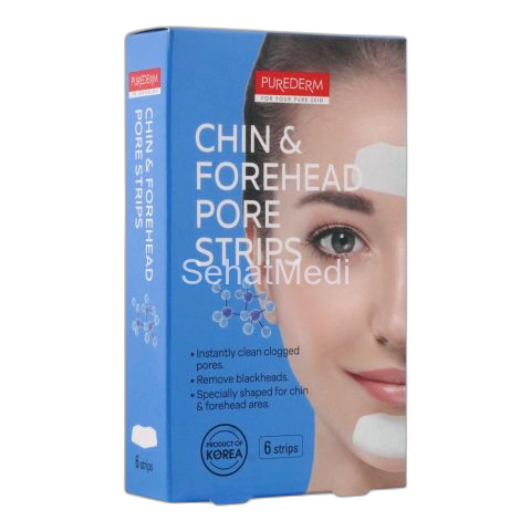 Purederm Chin & Forehead Pore Strips, 6-Pack