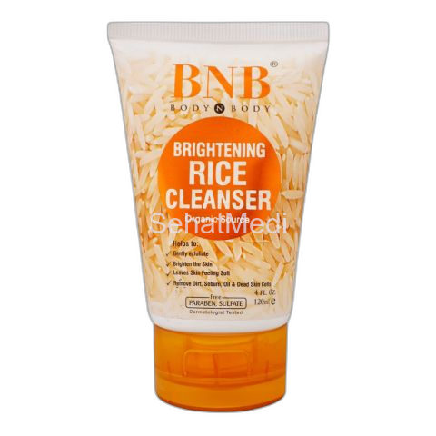 BNB Organic Source Brightening Rice Cleanser, Paraben and Sulfate Free, Dermatologist-Tested, 120ml