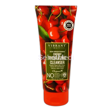 Vibrant Beauty Brightening Hydrating Cherry Cleanser, For All Skin Types, 200ml