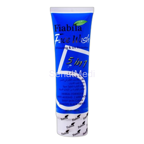 Fiabila 5-In-1 Whitening & Protection Face Wash, Whitening & UV Protection, 100ml