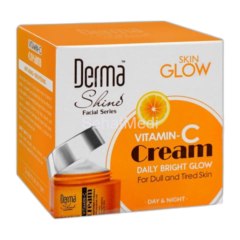 Derma Shine Skin Glow Day & Night Vitamin-C Cream, For Dull & Tired Skin, 50g