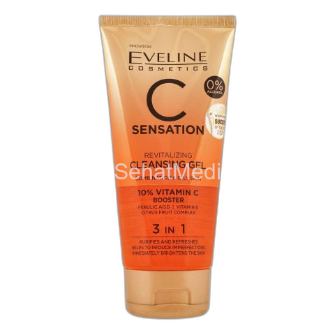 Eveline C Sensation 3 in 1 10% Vitamin C Booster Revitalizing Cleansing Gel, 150ml