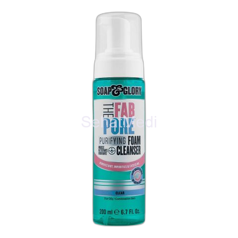 Soap & Glory The Fab Pore Clear Purifying Foam Cleanser, For Oily/Combination Skin, 200ml