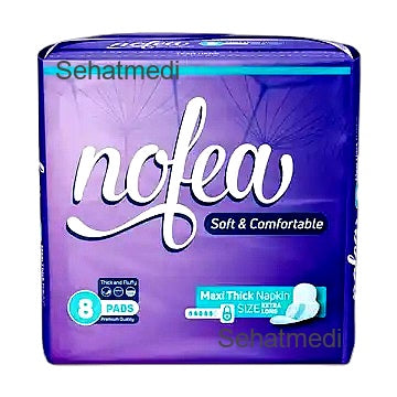 Nofea Eazy Maxi Thick Sanitary Pads Size Large 8Pcs