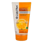 Cute Plus Vitamin-C 3in1 Wash+Scrub+Mask, Salicylic Acid + Mineral Complex, For All Skin Types, 150ml