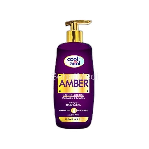 Cool & Cool Amber Body Lotion, Non Greasy & Paraben Free, For All Skin Types, 500ml