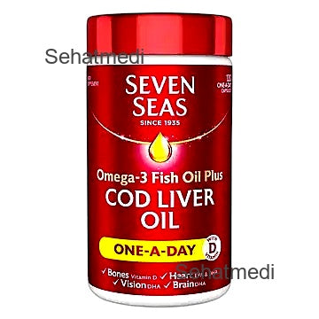 Seven Seas Pure Cod Liver Oil Capsules (1 Bottle = 120 Capsules)