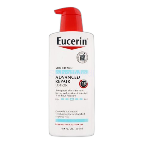 Eucerin Advanced Repair Lotion, Very Dry Skin, Fragrance Free, 500ml