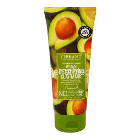 Vibrant Beauty Skin Brightening Avacado Detoxifing Clay Mask, For All Skin Types, 200ml