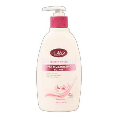 Hiba's Collection Perfect White Daily Moisturizing Lotion, All Skin Types, 300ml