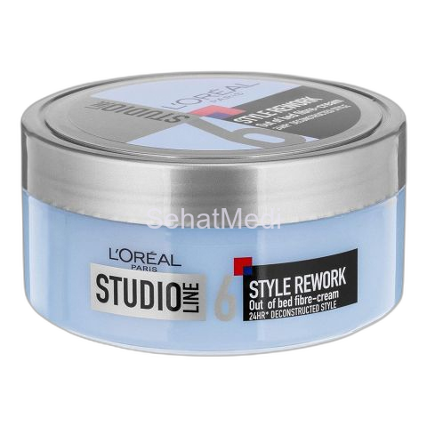 L'Oreal Paris Studio Line 6 Style Rework Out Of Bed Fibre Cream, 24hrs Deconstructed Style