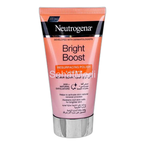 Neutrogena Bright Boost Resurfacing Polish, AHA Natural Exfoliators, For All Skin Types, 75ml