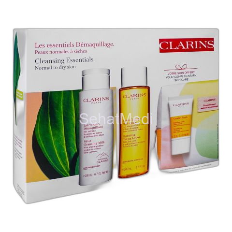 Clarins Paris Cleansing Essential Set, Normal TO Dry Skin