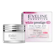 Eveline 3-In-1 White Prestige 4D Whitening Day Cream, SPF 25, Hyaluronic, 50ml