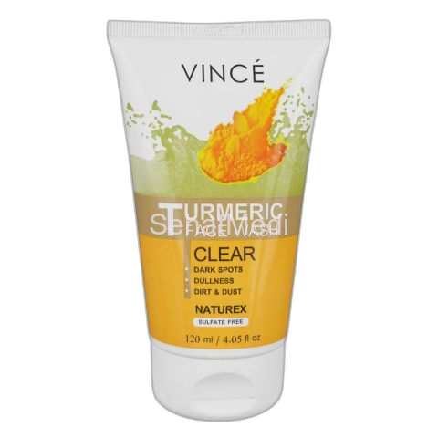 Vince Naturex Turmeric Face Wash, Sulphate Free, 120ml