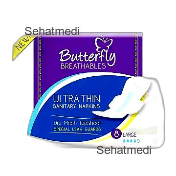 Butterfly Sanitary Napkin Medium 8Pcs