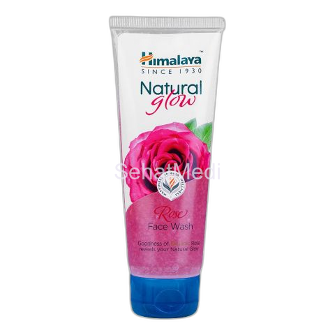 Himalaya Natural Glow Rose Face Wash, For All Skin Types, Removes Impurities and Dullness, 100ml