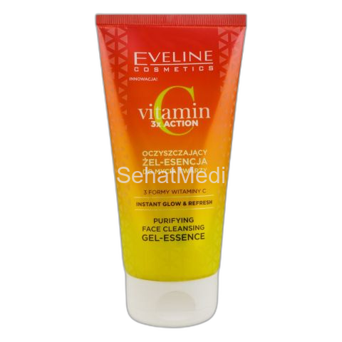 Eveline Vitamin C 3x Action Purifying Face Cleansing Gel - Face Wash, For Dull Skin, 150ml