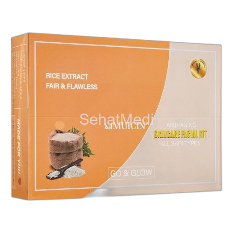 Muicin Rice Extract Fair & Flawless Anti-Aging Skin Care Facial Kit, For All Skin Types