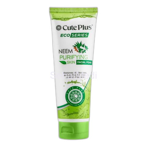 Cute Plus Eco Series Neem Purifying Skin Facial Foam, For All Skin Types, 100ml