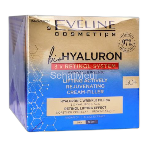 Eveline Bio Hyaluronic, 50+ Day & Night Cream, 50ml