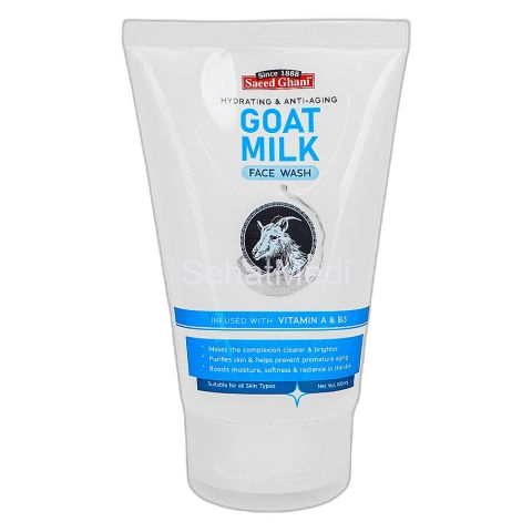 Saeed Ghani Hydrating & Anti-Aging Goat Milk Face Wash, Suitable For All Skin Types, 100ml