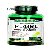 Natures Bounty E Softgels 180Mg (1 Bottle = 120 Softgels)